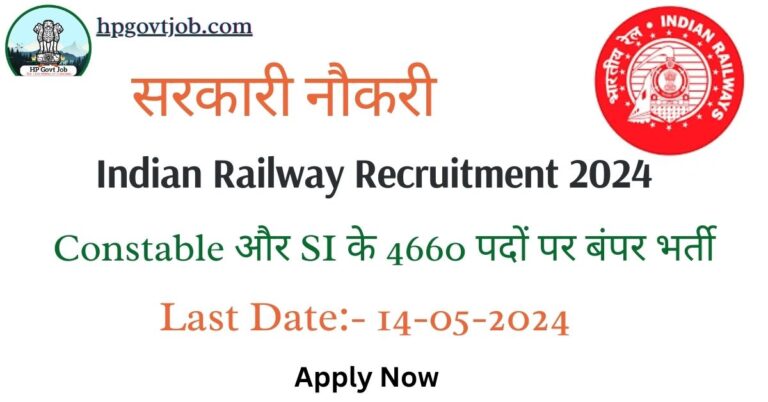 RPF Constable & SI Recruitment 2024