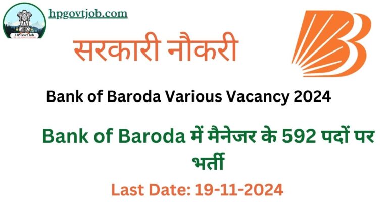 Baroda Bank of Recruitment 2024